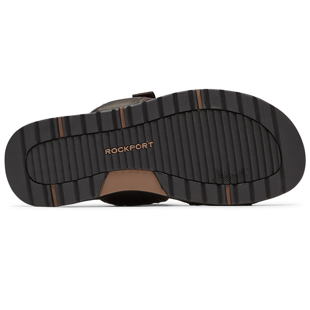 Rockport Mens Lucky Bay Dress - Slides Brown - SJW836029